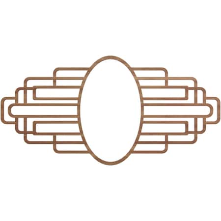 Ekena Millwork Elizabeth Wood Fretwork Pierced Ceiling Medallion, Walnut, 18"W x 9"H x 5"IW x 8 1/2"IH x 3/8"T CMWP18X09X0375EBWA